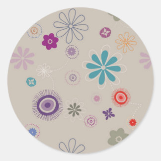 Spring Flowers Classic Round Sticker