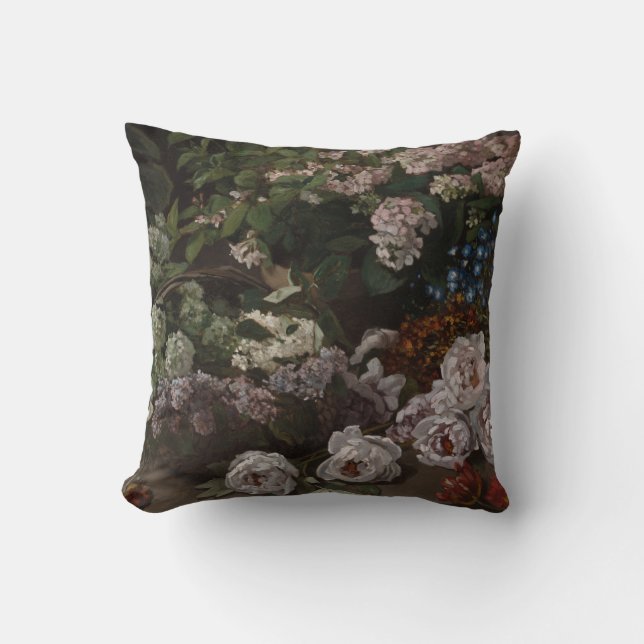 Spring Flowers - Claude Monet Cushion (Front)