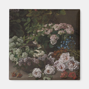 Spring Flowers - Claude Monet French Oil Painting Magnet