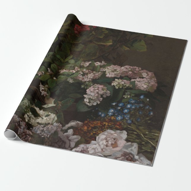 Spring Flowers - Claude Monet Wrapping Paper (Unrolled)