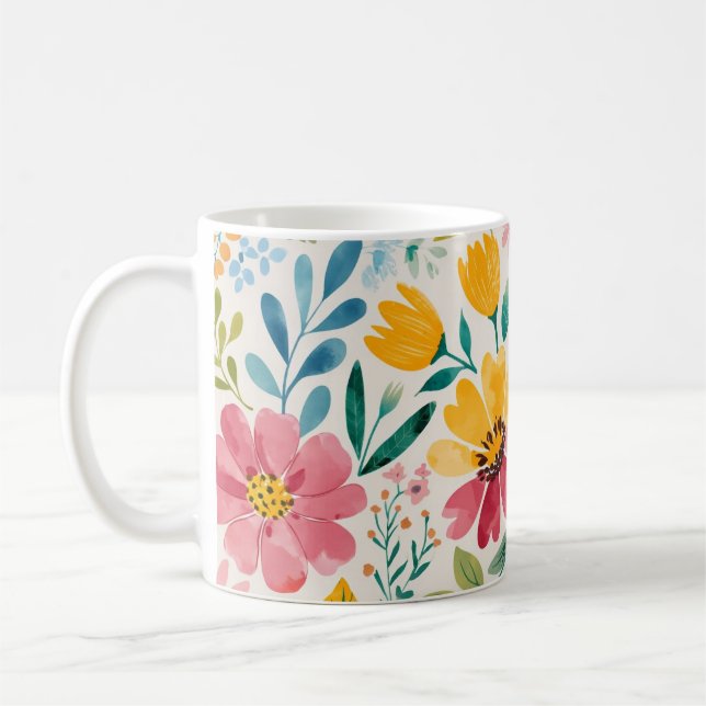 Spring Flowers Coffee Mug (Left)