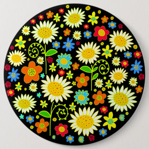Spring Flowers - Colossal 6 Cm Round Badge