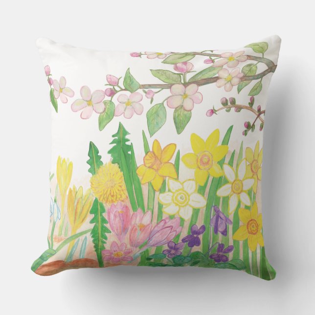 Spring Flowers   Cushion (Front)
