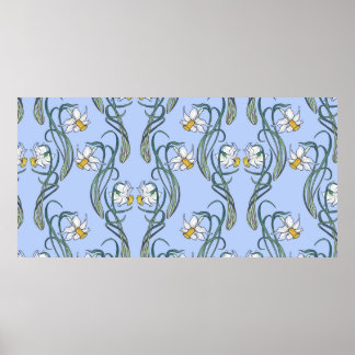 Spring flowers. Daffodil flowers interlaced into a Poster