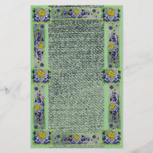 Spring Flowers Denim Paper