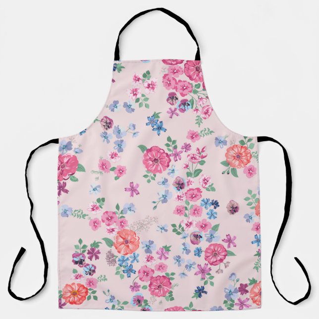 Spring flowers design. Seamless floral pattern. Pl Apron (Front)