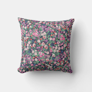 Spring flowers design. Seamless floral pattern. Pl Cushion
