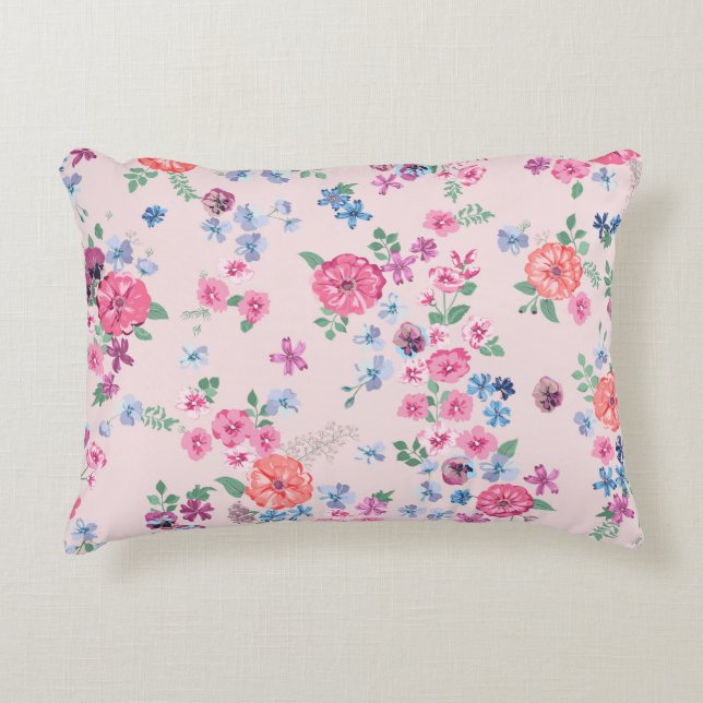 Spring flowers design. Seamless floral pattern. Pl Decorative Cushion (Front)