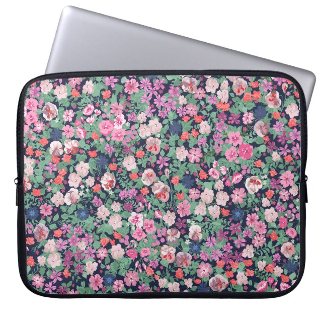 Spring flowers design. Seamless floral pattern. Pl Laptop Sleeve (Front)