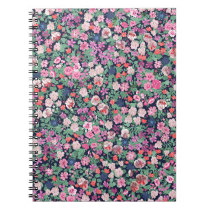 Spring flowers design. Seamless floral pattern. Pl Notebook