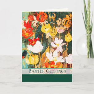 Spring Flowers Fine Art Custom Easter Holiday Card