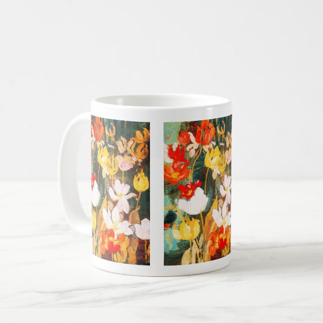 Spring Flowers Fine Art Easter Gift  Coffee Mug (Front Left)