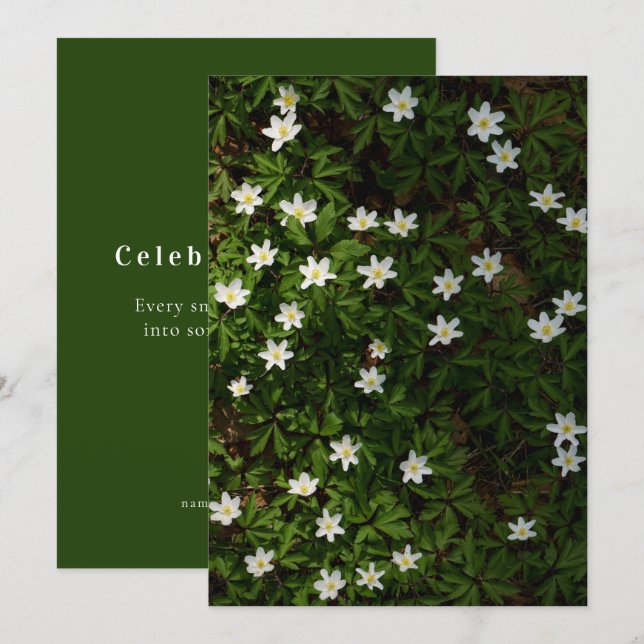 Spring flowers for Earth Day Card (Front/Back)