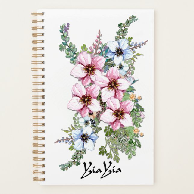 Spring Flowers for YiaYia Planner (Front)