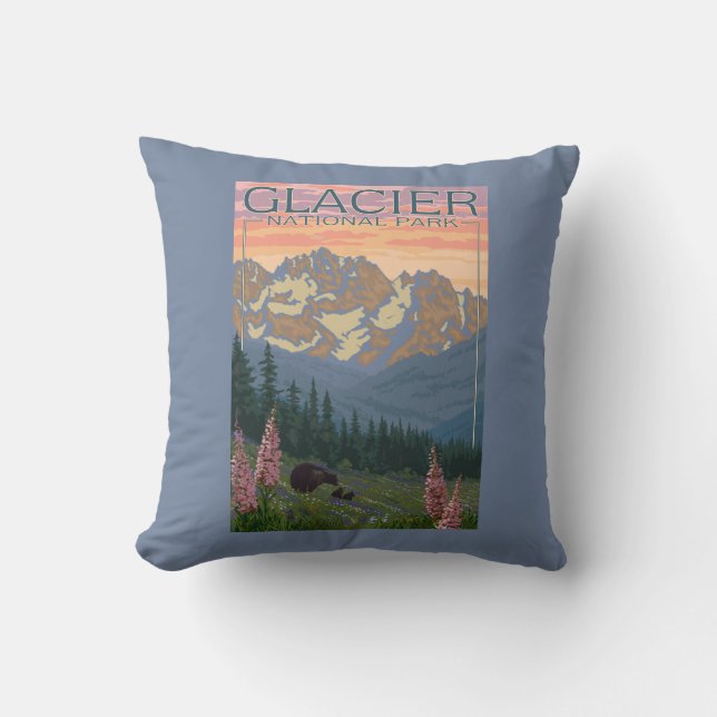 Spring Flowers - Glacier National Park, MT Cushion (Front)