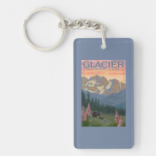 Spring Flowers - Glacier National Park, MT Key Ring