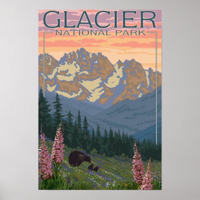 Spring Flowers - Glacier National Park, MT Poster (Front)