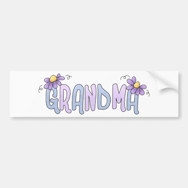 Spring Flowers Grandma Bumper Sticker (Front)