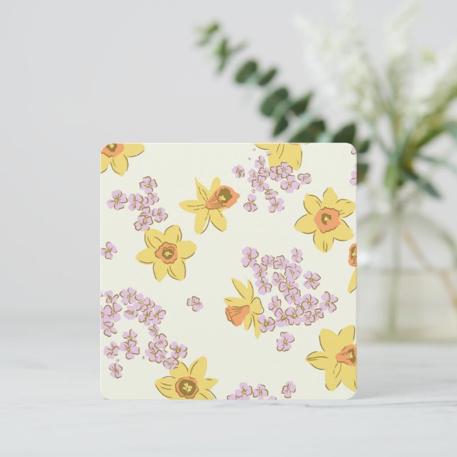 spring flowers holiday card (Standing Front)