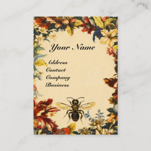 SPRING FLOWERS HONEY BEE ,BEEKEEPING,BEEKEEPER BUSINESS CARD