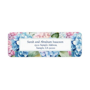 Spring Flowers Hydrangeas Return Address Labels