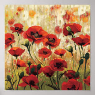 Spring Flowers in a Garden Poster