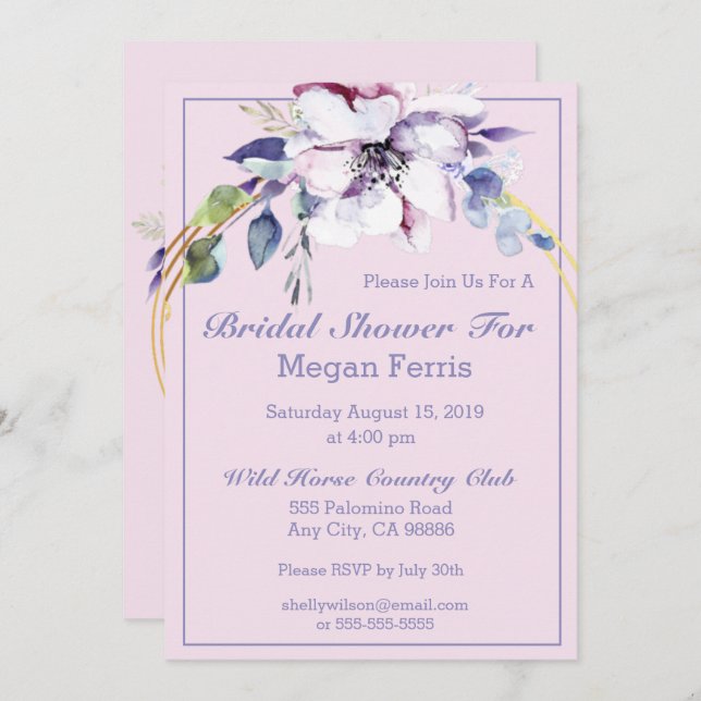 Spring Flowers Invitation (Front/Back)