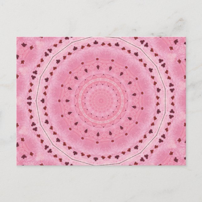 Spring Flowers Kaleidoscope Greeting Card (Front)