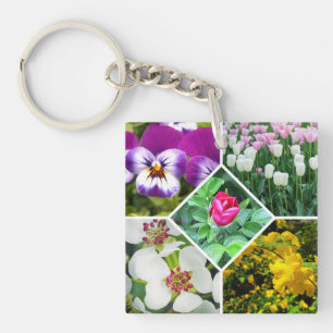 Spring Flowers Key Ring