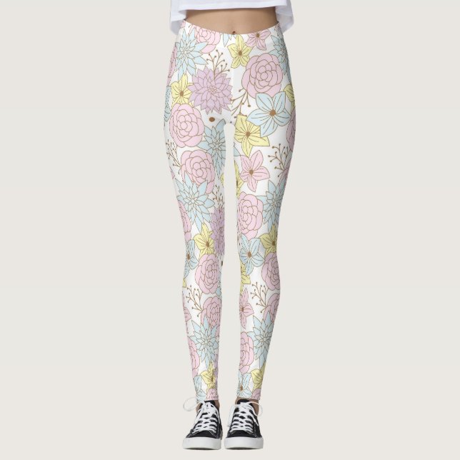 spring flowers leggings (Front)