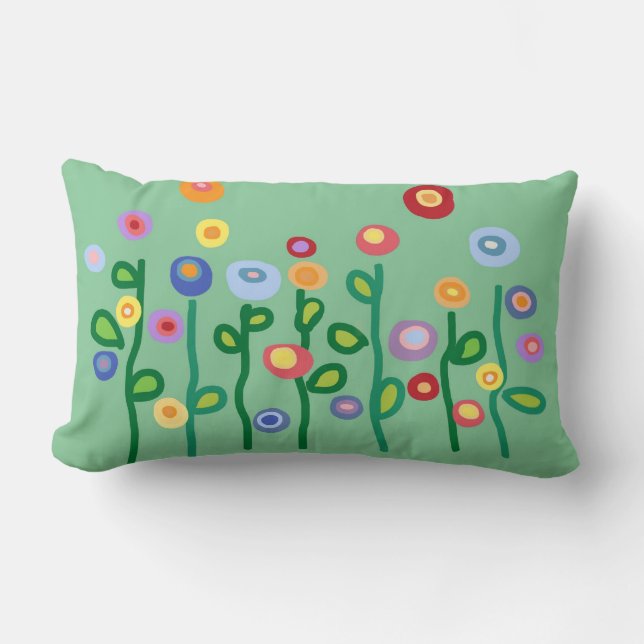 Spring flowers lumbar cushion (Front)