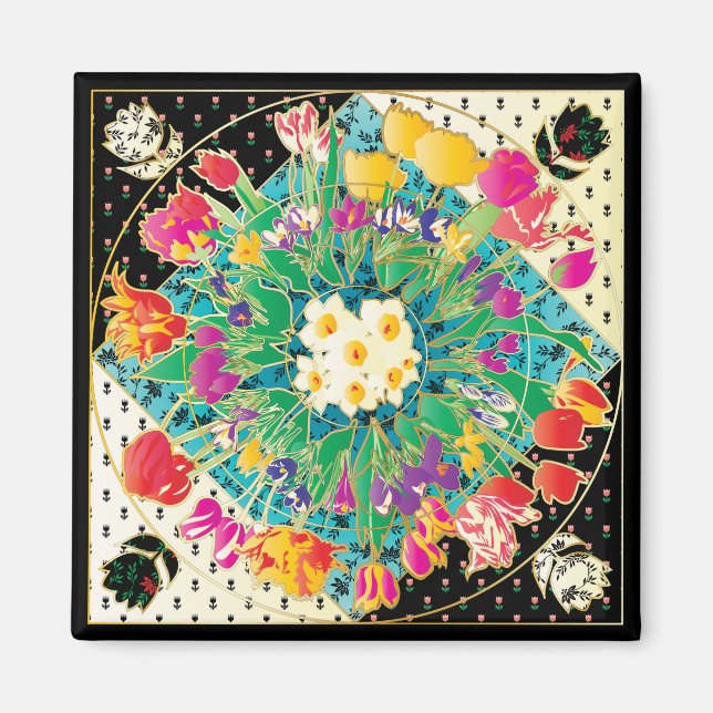 Spring Flowers Magnet (Front)