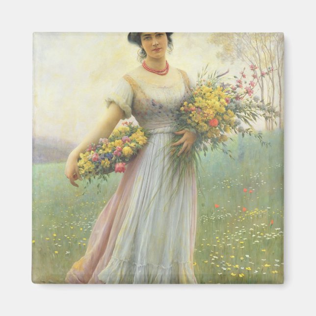 Spring Flowers Magnet (Front)