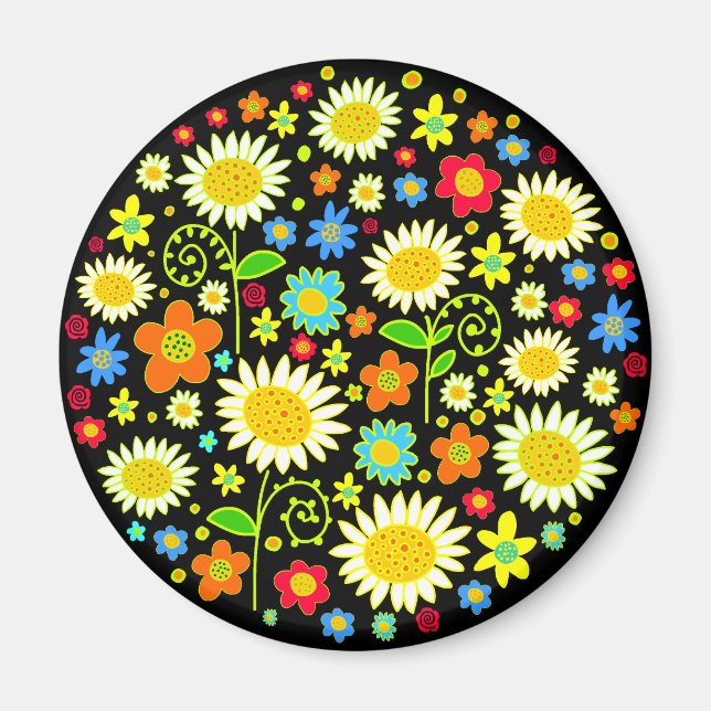 Spring Flowers Magnet (Front)