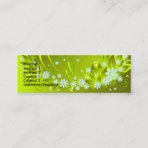 spring flowers mini business card