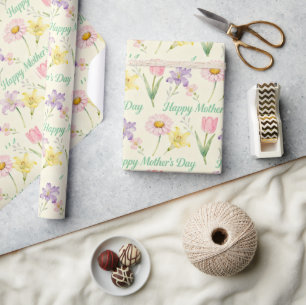 Spring Flowers Mother's Day Wrapping Paper