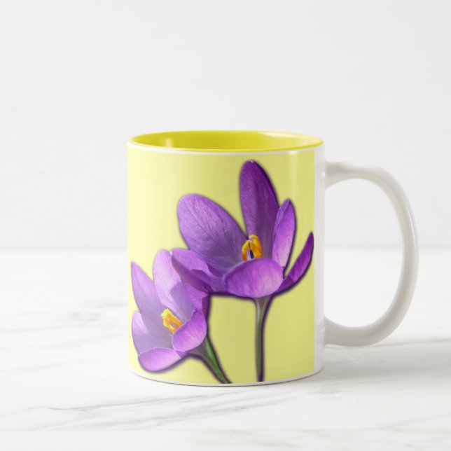 Spring Flowers Mug Coffee Cup Crocus Flower Cup (Right)