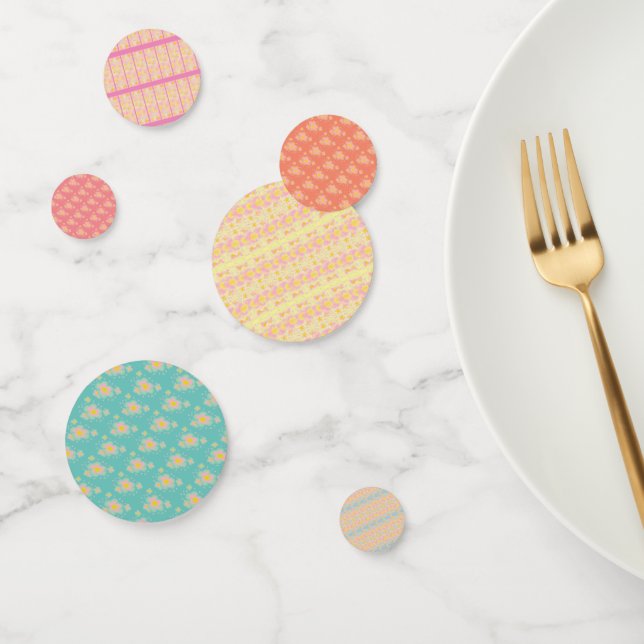 Spring Flowers Multicolored Confetti (Group)