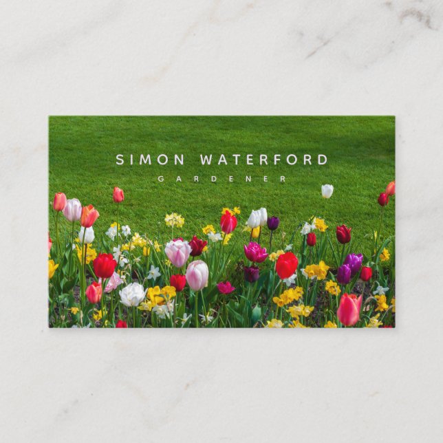 Spring Flowers Oceania Business Card (Front)