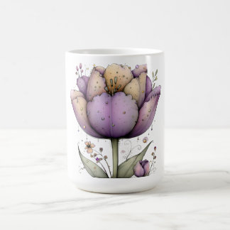 Spring Flowers of Purple and Yellow Coffee Mug