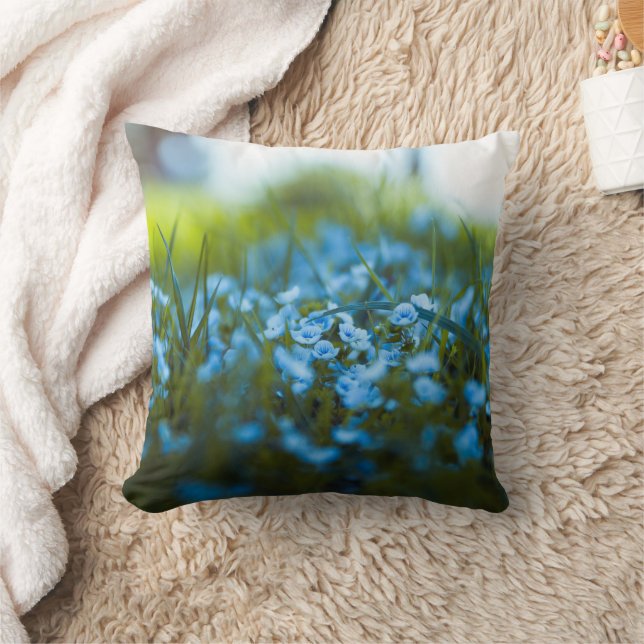 Spring flowers on field cushion (Blanket)
