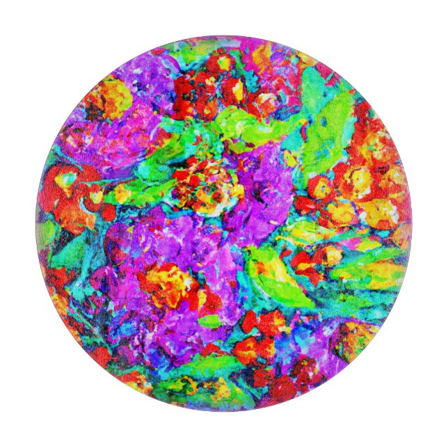 Spring Flowers Painting. Buy Now Cutting Board (Front)