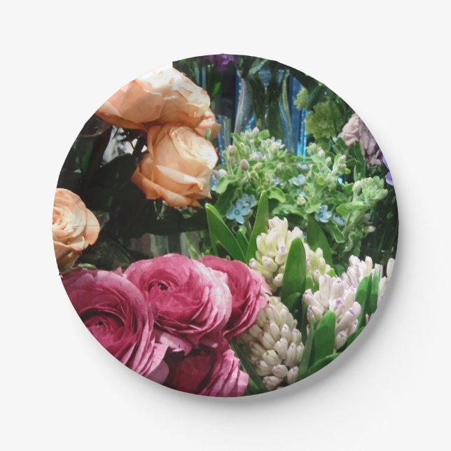 Spring Flowers Paper Plate (Front)