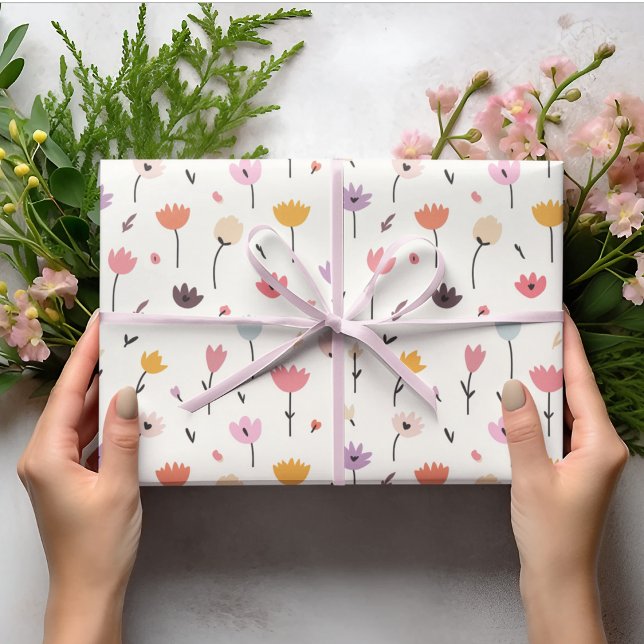 Spring Flowers Pastel Easter Wrapping Paper (Creator Uploaded)