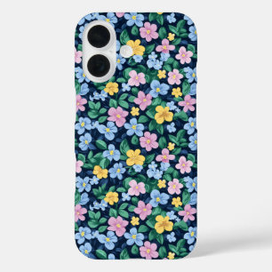 Spring Flowers Pattern iPhone 16 Case