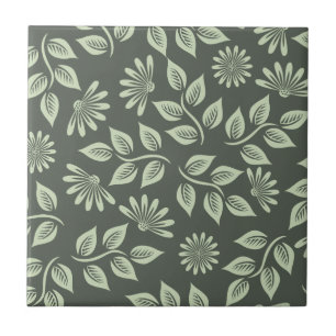 Spring Flowers Pattern Ceramic Tile