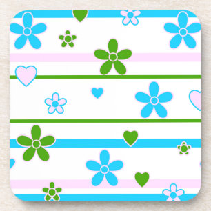 Spring Flowers Pattern Coaster