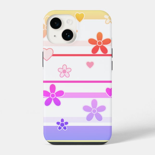 Spring Flowers Pattern iPhone Case (Back)