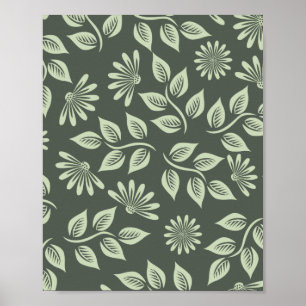 Spring Flowers Pattern Poster