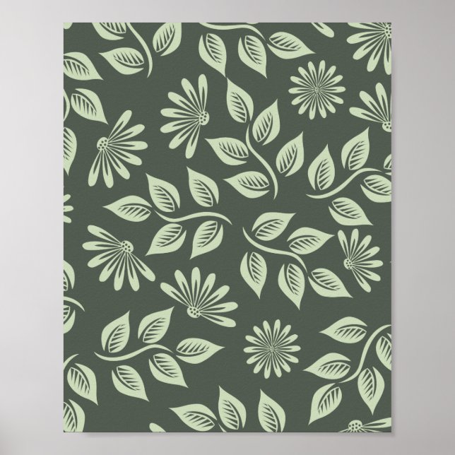 Spring Flowers Pattern Poster (Front)